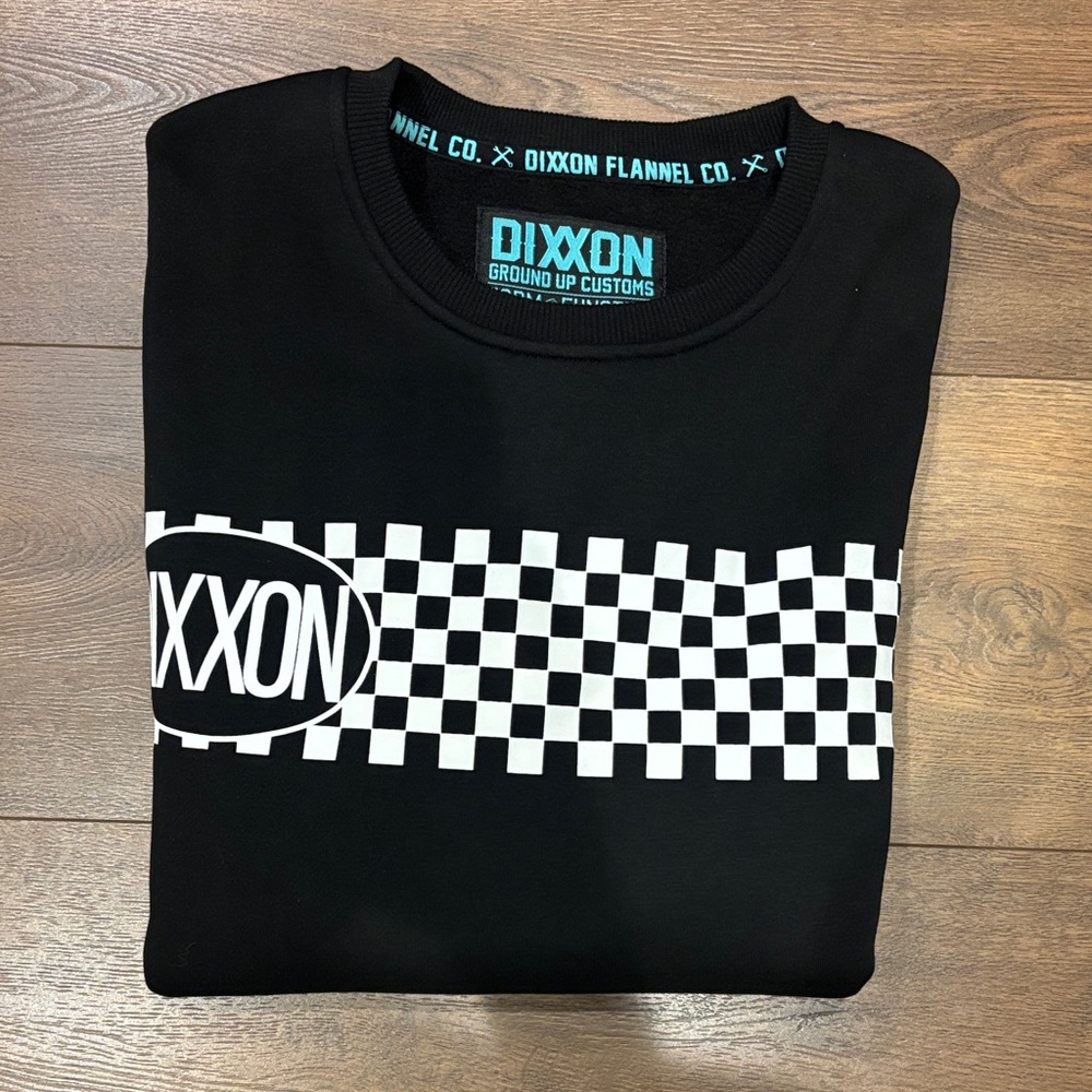 DIXXON Black and White Checkered Sweatshirt - Picture 2 of 6